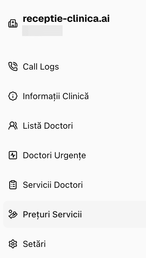 Administrarea robotului inteligent in receptie-clinica.ai